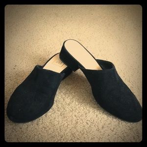 Black Suede Mules